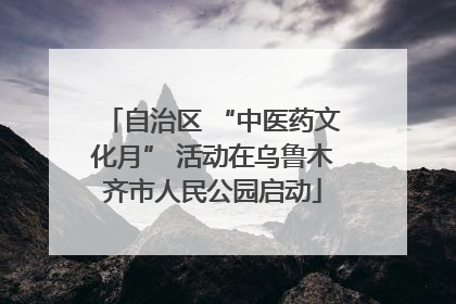 自治区 “中医药文化月” 活动在乌鲁木齐市人民公园启动