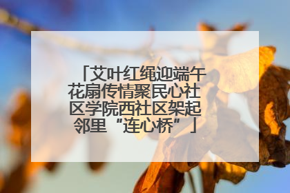 艾叶红绳迎端午花扇传情聚民心社区学院西社区架起邻里“连心桥”