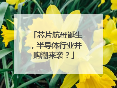 芯片航母诞生，半导体行业并购潮来袭？