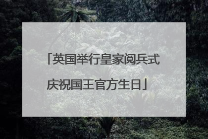英国举行皇家阅兵式庆祝国王官方生日