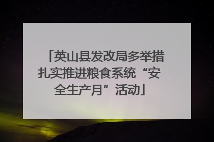 英山县发改局多举措扎实推进粮食系统“安全生产月”活动