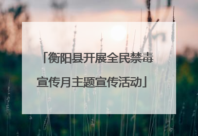 衡阳县开展全民禁毒宣传月主题宣传活动