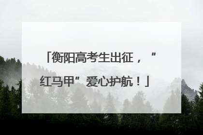衡阳高考生出征，“红马甲”爱心护航！