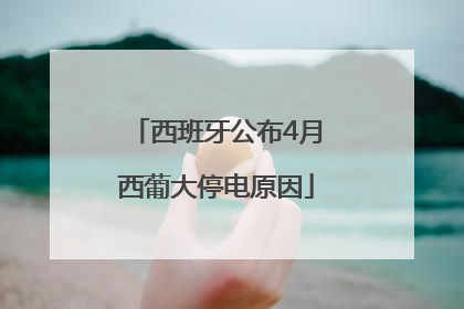 西班牙公布4月西葡大停电原因