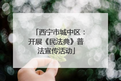 西宁市城中区：开展《民法典》普法宣传活动