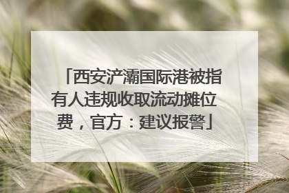 西安浐灞国际港被指有人违规收取流动摊位费，官方：建议报警