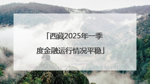 西藏2025年一季度金融运行情况平稳