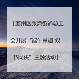 襄州区张湾街道总工会开展“端午童趣 双节同庆”主题活动