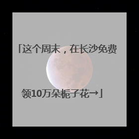 这个周末，在长沙免费领10万朵栀子花→