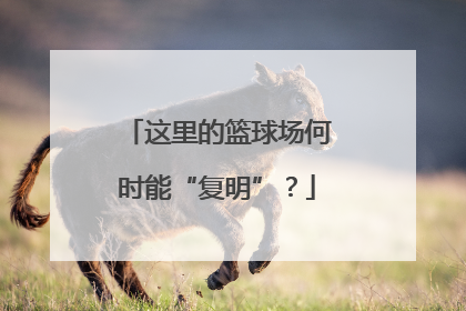 这里的篮球场何时能“复明”？