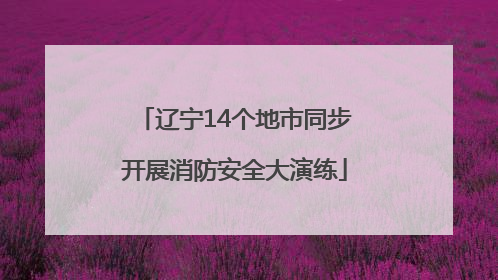 辽宁14个地市同步开展消防安全大演练