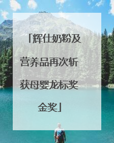 辉仕奶粉及营养品再次斩获母婴龙标奖金奖