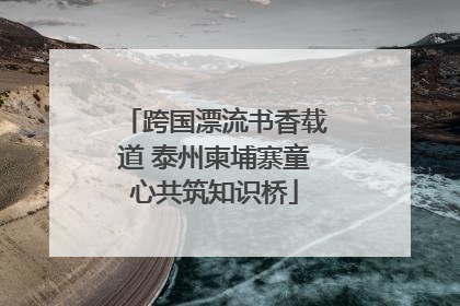 跨国漂流书香载道 泰州柬埔寨童心共筑知识桥