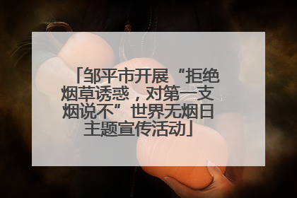 邹平市开展“拒绝烟草诱惑，对第一支烟说不”世界无烟日主题宣传活动