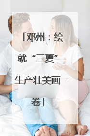 邓州：绘就“三夏”生产壮美画卷