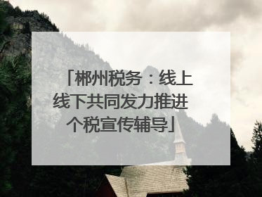 郴州税务：线上线下共同发力推进个税宣传辅导