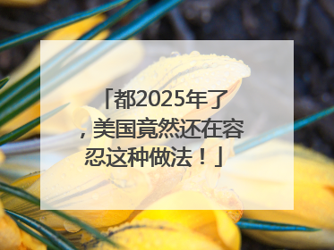 都2025年了，美国竟然还在容忍这种做法！