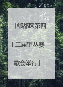 郫都区第四十二届望丛赛歌会举行
