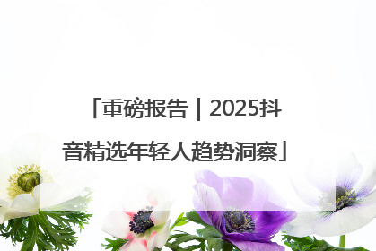 重磅报告｜2025抖音精选年轻人趋势洞察