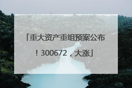 重大资产重组预案公布！300672，大涨