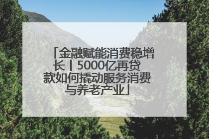 金融赋能消费稳增长丨5000亿再贷款如何撬动服务消费与养老产业