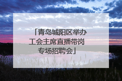 青岛城阳区举办工会主席直播带岗专场招聘会