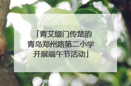 青艾缀门传楚韵 青岛郑州路第二小学开展端午节活动