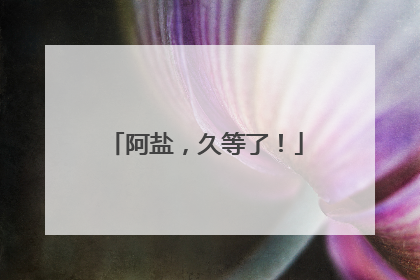 阿盐，久等了！