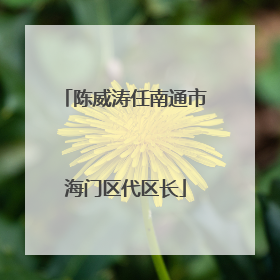 陈威涛任南通市海门区代区长