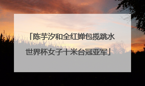 陈芋汐和全红婵包揽跳水世界杯女子十米台冠亚军