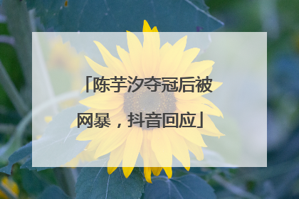 陈芋汐夺冠后被网暴，抖音回应