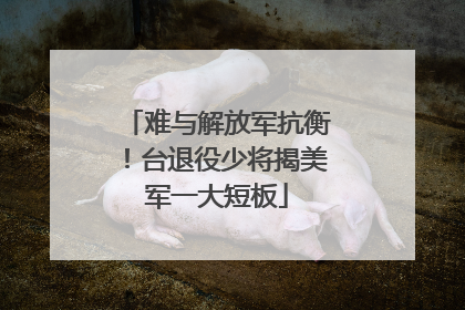 难与解放军抗衡！台退役少将揭美军一大短板