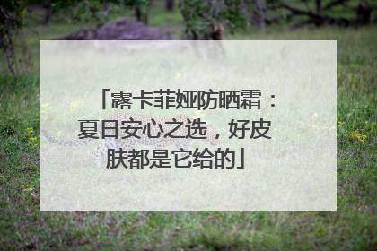 露卡菲娅防晒霜：夏日安心之选，好皮肤都是它给的