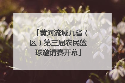 黄河流域九省（区）第三届农民篮球邀请赛开幕