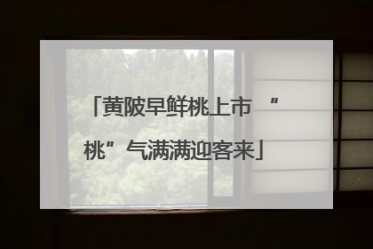 黄陂早鲜桃上市 “桃”气满满迎客来