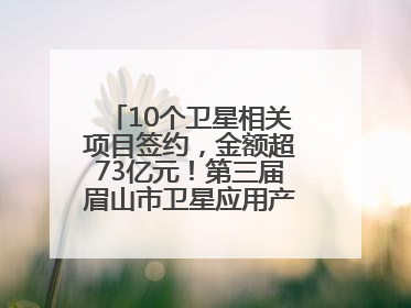 10个卫星相关项目签约，金额超73亿元！第三届眉山市卫星应用产业发展大会召开