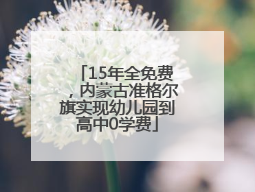 15年全免费，内蒙古准格尔旗实现幼儿园到高中0学费