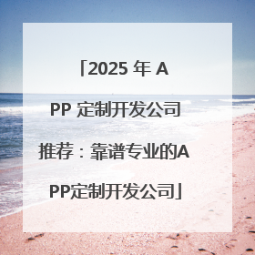 2025 年 APP 定制开发公司推荐：靠谱专业的APP定制开发公司