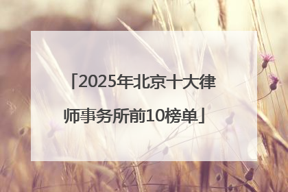 2025年北京十大律师事务所前10榜单