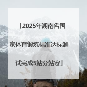 2025年湖南省国家体育锻炼标准达标测试完成5站分站赛
