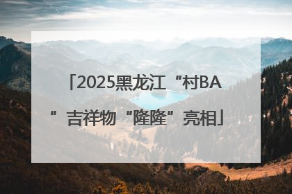 2025黑龙江“村BA”吉祥物“隆隆”亮相