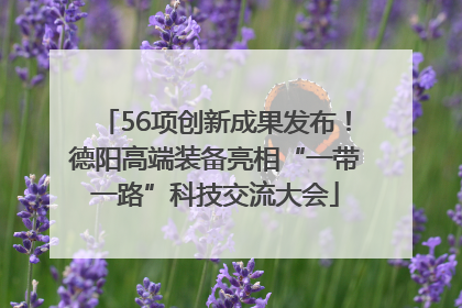 56项创新成果发布！德阳高端装备亮相“一带一路”科技交流大会