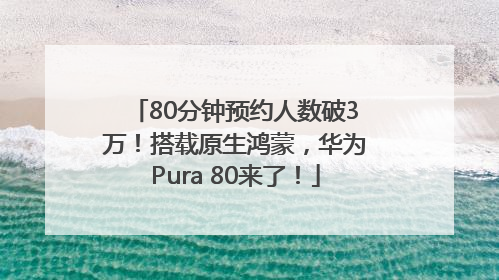 80分钟预约人数破3万！搭载原生鸿蒙，华为Pura 80来了！
